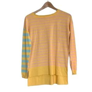 Sundance Womens Striped Cotton Pullover Sweater Sz S Coastal Grandma Resortwear